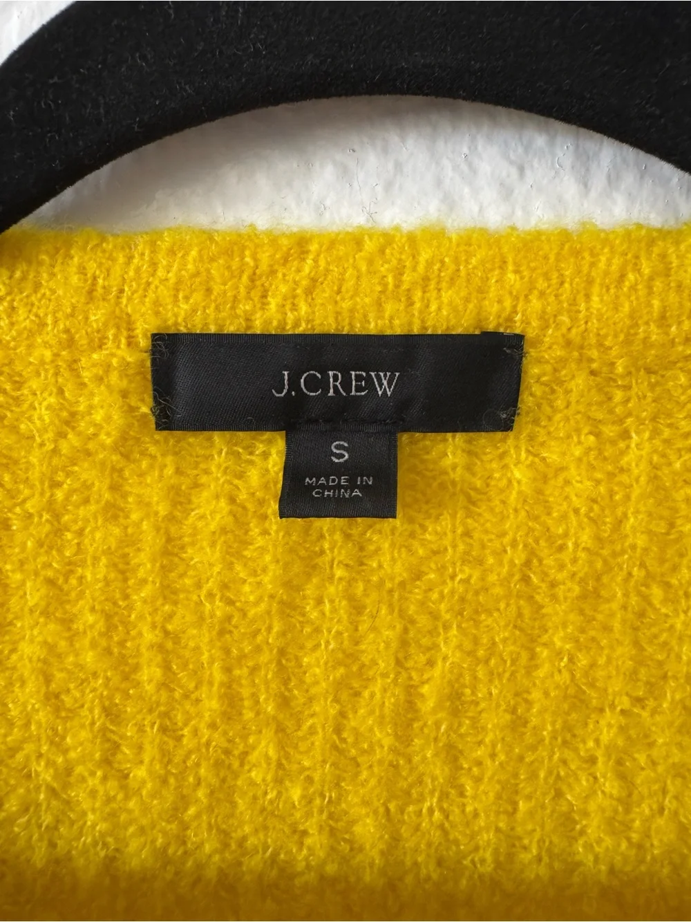 J. Crew Bright Yellow Tie-Neck Sweater